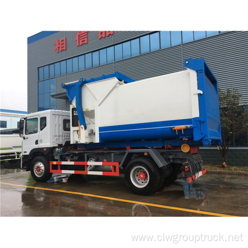 Self-load 10 cubic rubbish station restaurant garbage truck